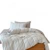 2026 60s Washed Cotton 4-Piece Bedding Set Soft Breathable Solid Stripe Geometric Design