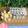 DIY Handmade House Molds Reusable House Handicraft Mold Ornament House Shaped Candlestick Silicone Mould for Home Decor