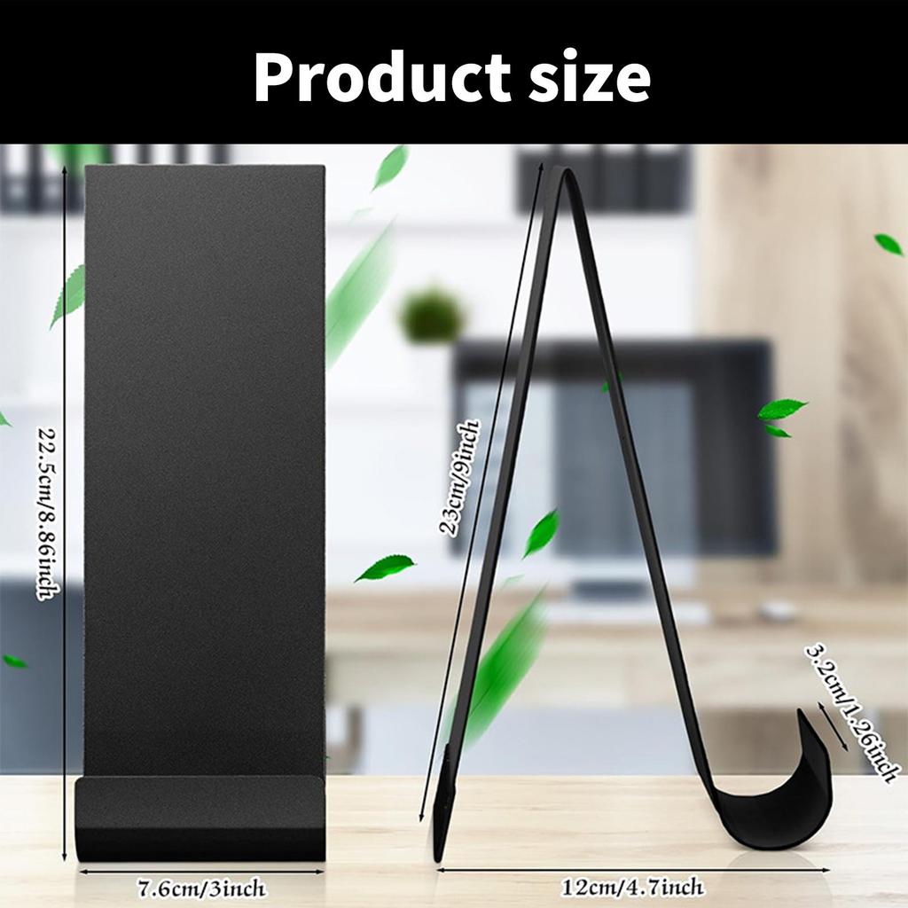 Set of 4 Black Metal Flyers Holder Stand Vertical Countertop Organizers Accessory for Booklets Magazines and Menus