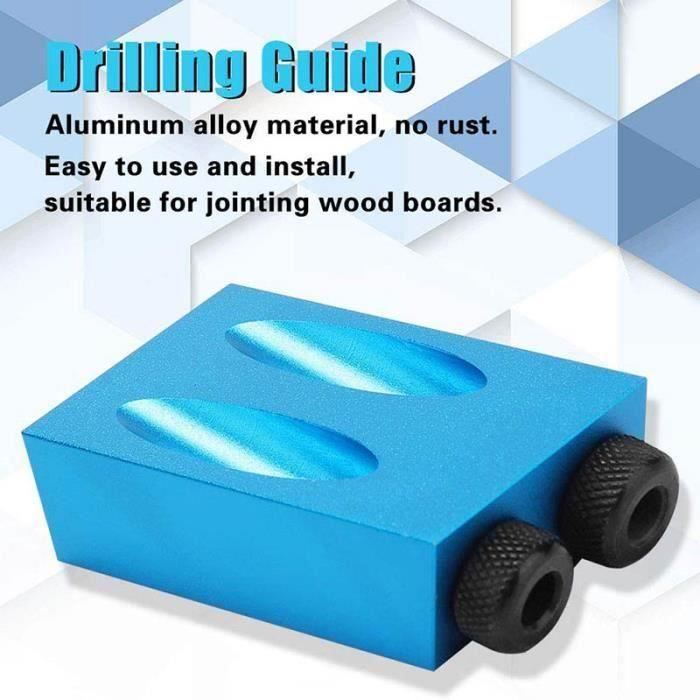 Drilling Kit - 14pcs - 15° Pocket Angle - M6-M8-M10 - Wood Positioning Guide