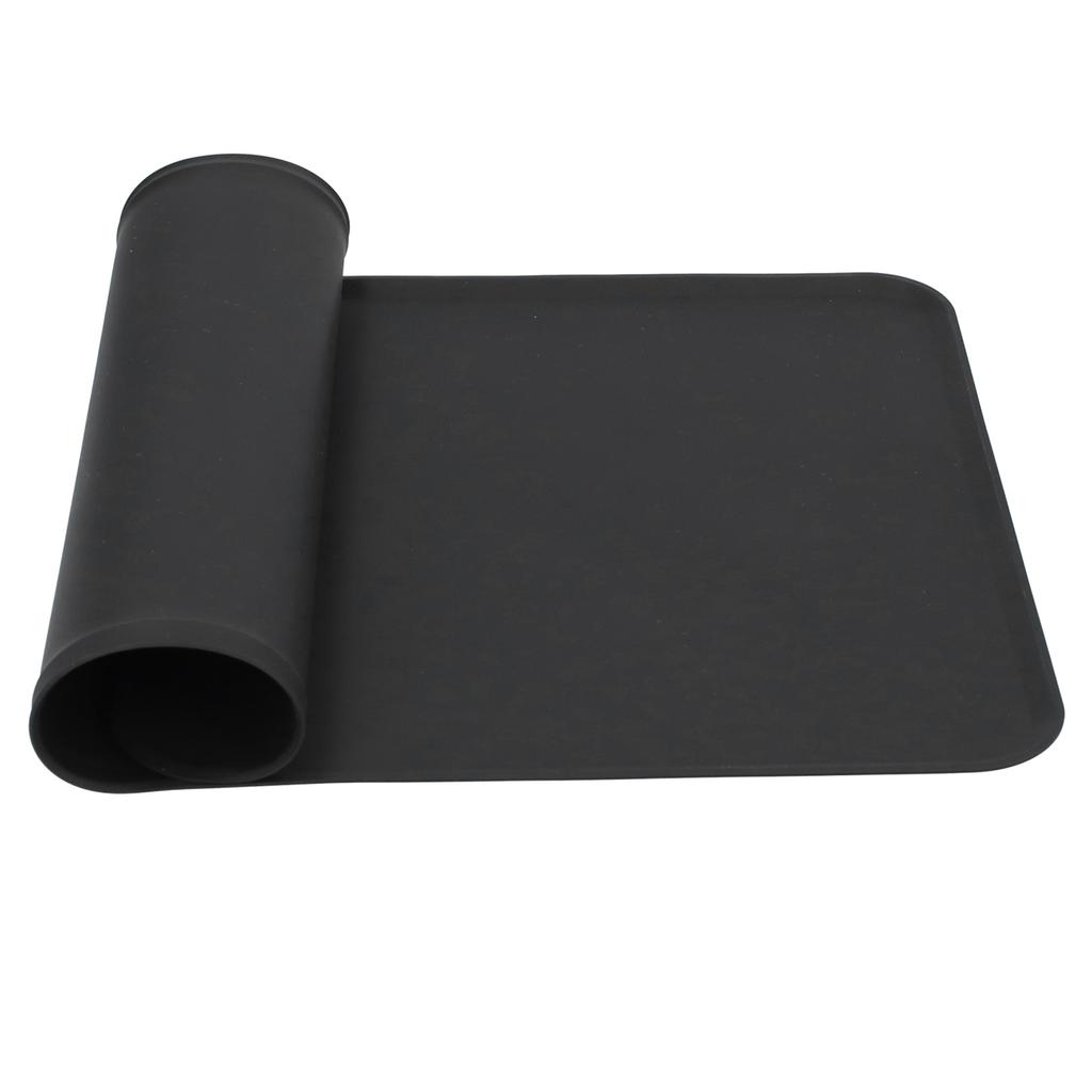 Silicone Placemat Leakage Proof Waterproof Non Slip Pet Feeding Bowl Mat Accessory(Black )