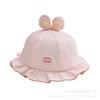Baby Girls' Bow Sun Protection Fisherman Hat - Windproof Bucket Hat for Spring and Autumn