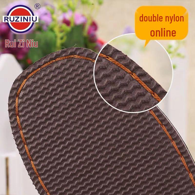 Hand-Knitted Wool Slipper Soles: Anti-Slip, Wear-Resistant, Warm Wool & Cotton Uppers