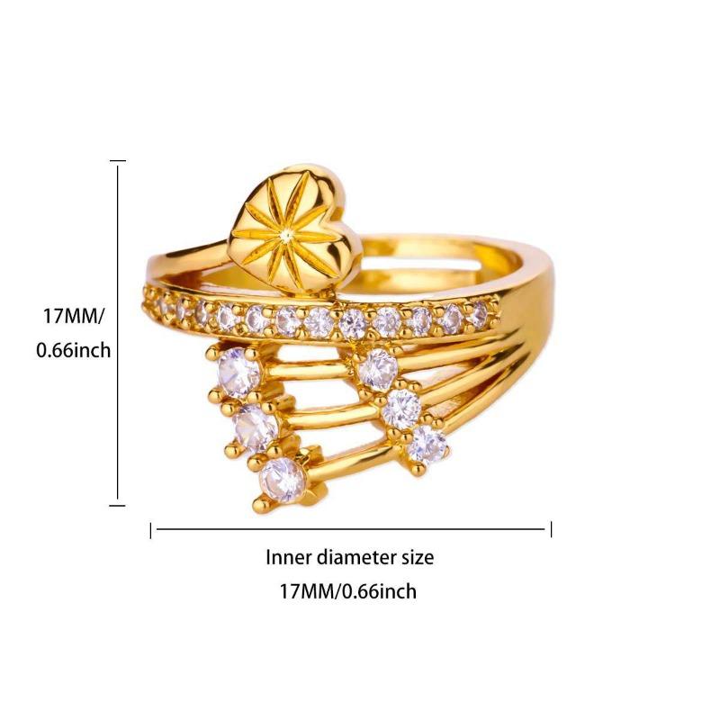 Hot Sale Full Diamond Ring Fashion Temperament Opening Light Luxury Zircon Group Inlaid Luxury Diamond Ring Supply