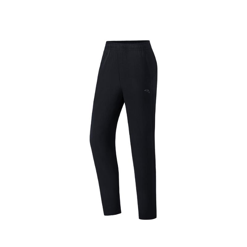 Anta Running Series Womens Training Collection Simple Comfortable Casual Versatile Breathable Mid-Rise Knitted Sports Pants Women Bottoms 162535301-1