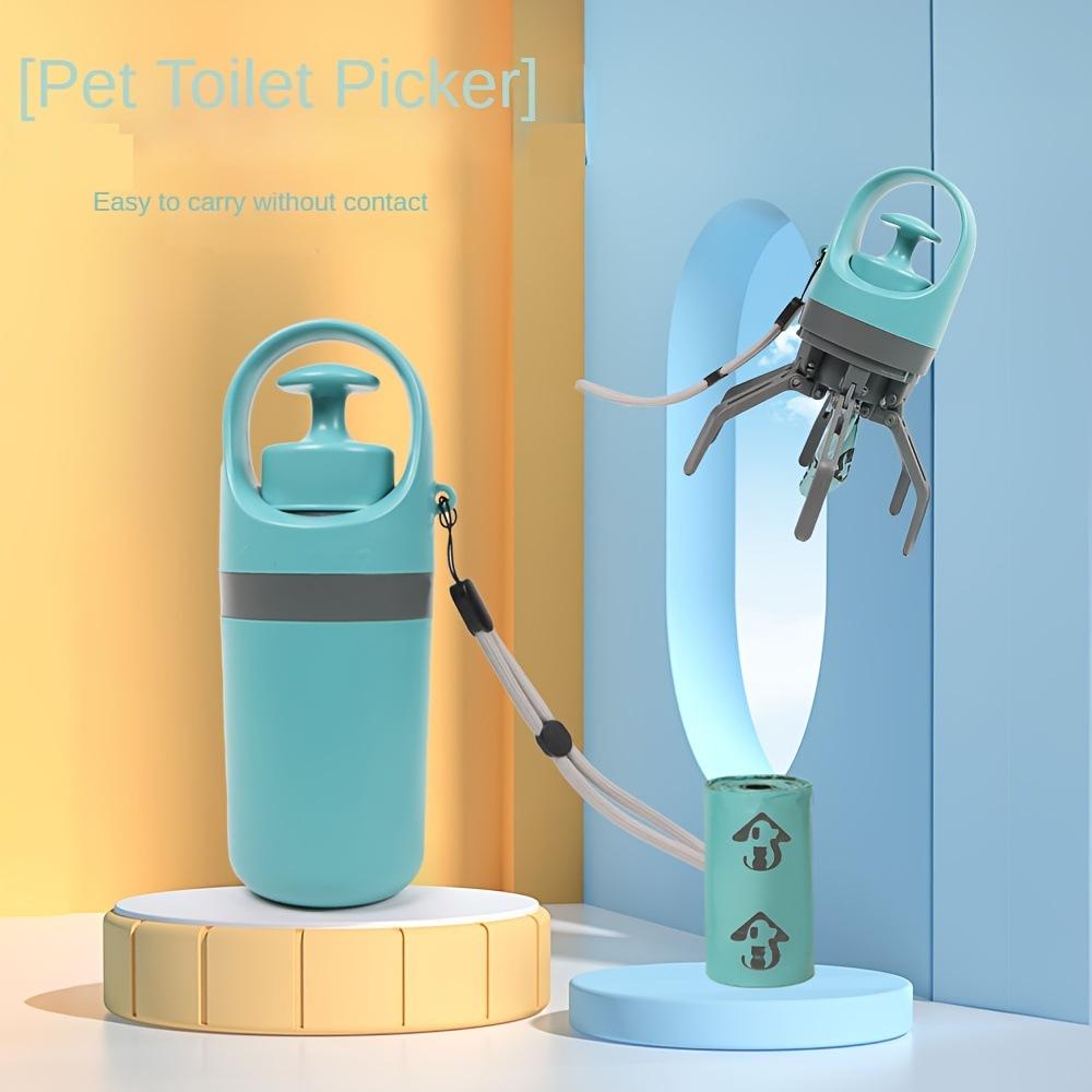 Portable Dog Poop Scooper Pack Pet Waste Picker Bag Dispenser Cleaning Tool Outdoor Travel Cleaner