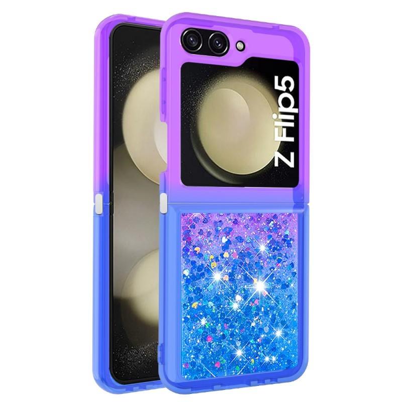 Shiny Glitter Gradient Liquid Quicksand Case for Samsung Galaxy Z Flip 5 Anti-drop TPU Soft Cover for Samsung Galaxy Z Flip 4 3 Protection Case