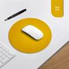 High-Quality White PU Leather Mouse Pad: Dirt-Resistant, Printable, and Round Design