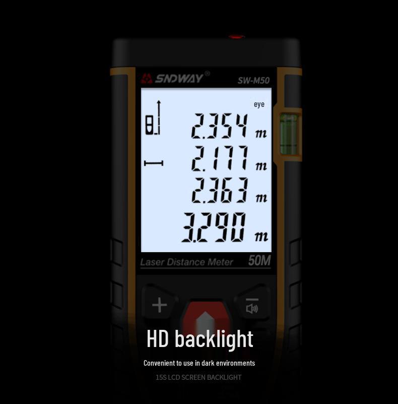Shen Dawei SW-M50 Handheld Laser Distance Meter - Infrared Room Measuring Device