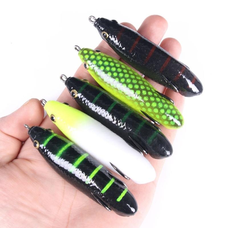 Fishing Lures with Hook Topwater Frogs Lures Soft Frogs Baits for Saltwater Fishing Snakehead Swimbait