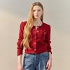 Maxza Jewelry Tweed Button Texture Cardigan Zf03qd005na