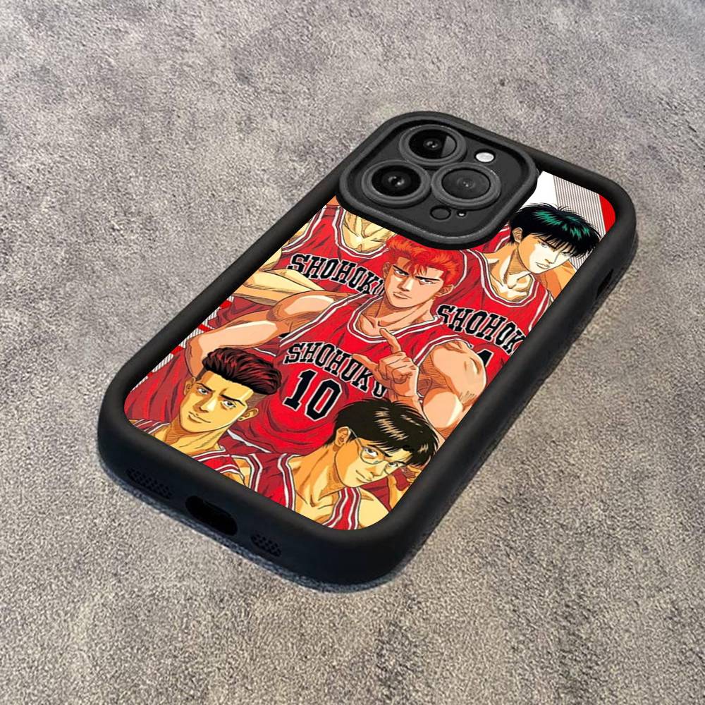 Japanese S-SLAM D-DUNK Phone Case For IPhone 17 16 15 13 11 12 14 Pro Max Plus Silicone Cover Shell