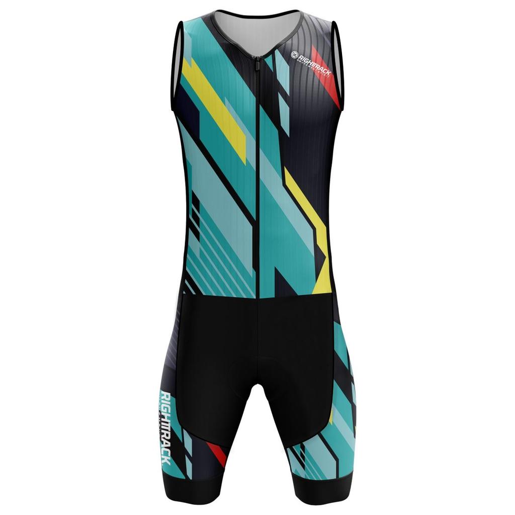 Pro Triathlon Trisuit Unisex Sleeveless Training Clothing Colorful Skinsuit Cycling Running Apparel Summer Breathable Cycling Suit Set