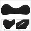 Ergonomic Black Lumbar Support Pillow for Office Chair and Car Use, Foam Cushion with Fabric Cover, 12 x 12 Inches