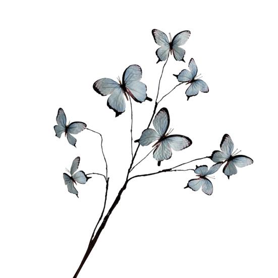 Butterfly Flower Branches Decor Handcrafted Silk Flower Arrangement