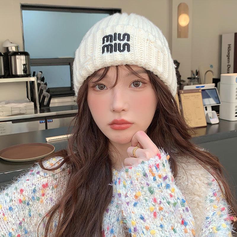 Gestrickte Warme Mütze Damen Pullover Ohrenschützer Konfinement Winddichte Mütze Outdoor Radfahren Sport Wollmütze Tide