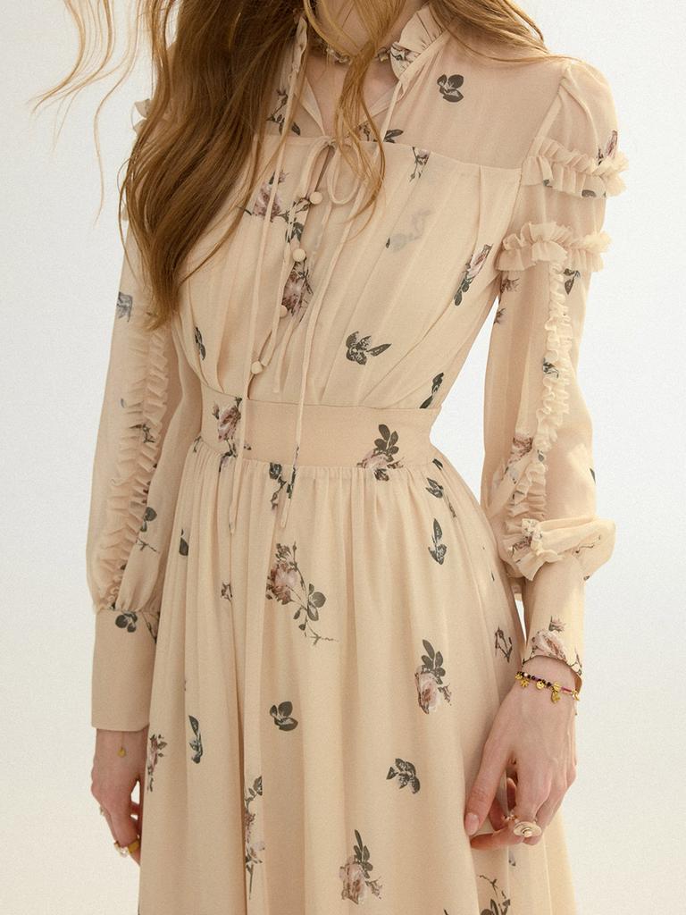 Sinseuden Sophia Frill Long Dress