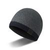 New Knitted Hat Men's Dome Pullover Autumn and Winter Warm Hat, Fashion Casual Leather Label Wool Hat