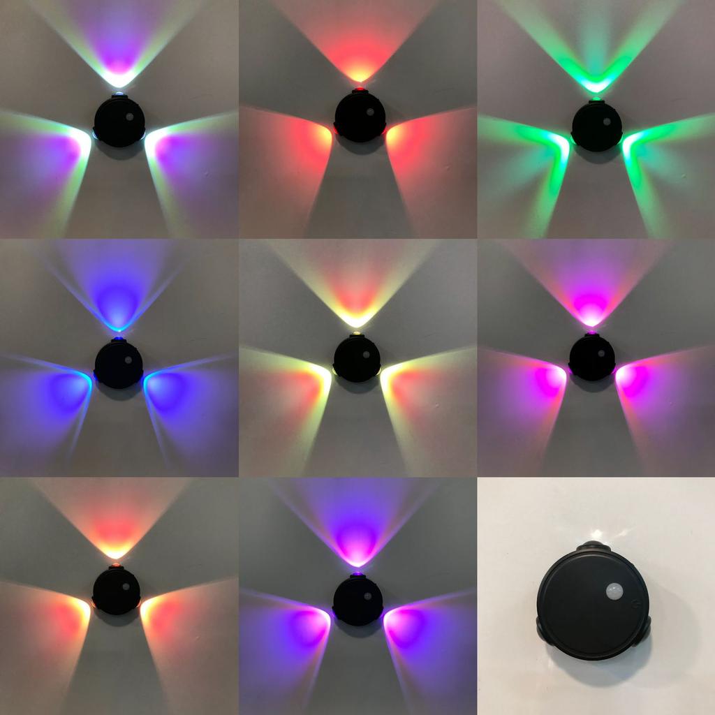 1PC RGB Rechargeable Cat Eye Ambient Light Motion Sensor Night Light Magnetic Wall Lamp for Bedroom Hallway Stairs Decor