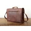 Genuine Vintage Brown Leather Handmade Goat Leather Men's Office Satchel New Bag