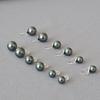 Retro Tahiti Style High-Luster Pearl Stud Earrings with 925 Silver Needle