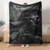 Custom Name Sniper Skull Artwork blanket for Couch & Bed, Plush Cozy Fuzzy Blanket Super Soft & Warm Blankets for Fall and Winter. 0908192