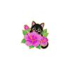 1/6Pcs Animal Brooches Flowers Enamel Pin Set Cartoon Black Cat Brooch For Coat Collar Lapel Pins Metal Badges Jewelry Gift