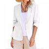 Women's Casual Solid Color Slim Fit Blazer with Pockets