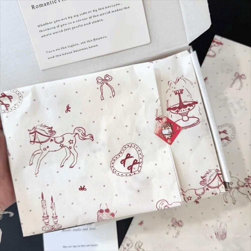 10PCS Hand-rubbed Bowknot Sydney Paper Cotton Texture Bowknot Design Cotton Paper Gift Wrapping Flower Wrapping