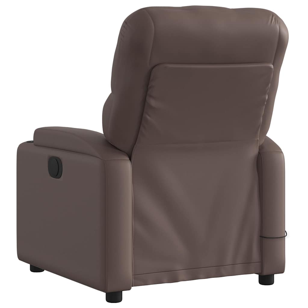 Massage Chair Brown Faux Leather