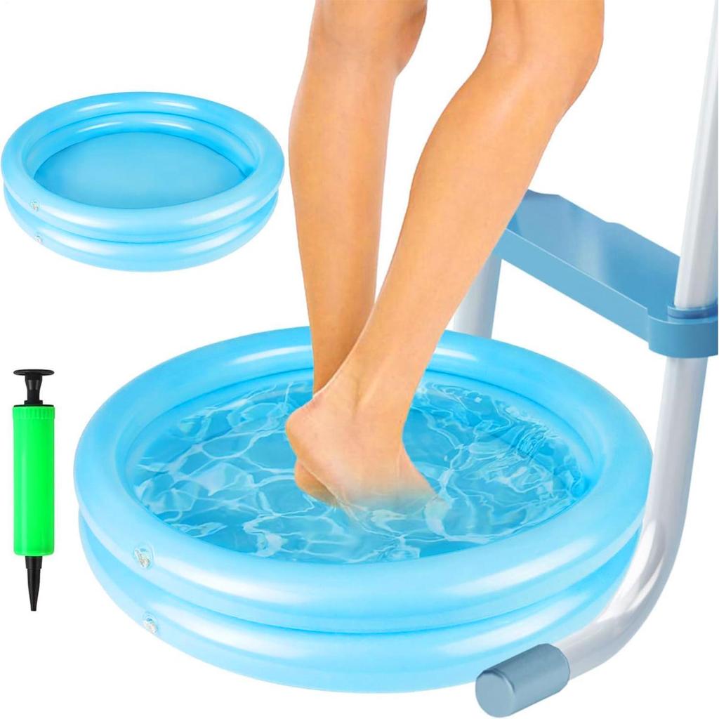 Inflatable Foot Basin Convenient Foot Soaking Bath Pool Foot Bath Water Storage Basin Foot Wash Tub for Pool Entry Ladder