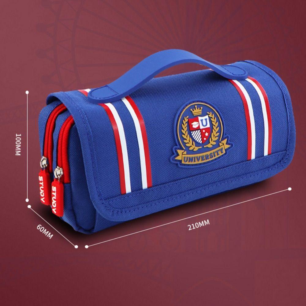 

Оксфордский пенал в британском стиле, ретро, многослойный, для канцелярских принадлежностей, подарок на день рождения style A