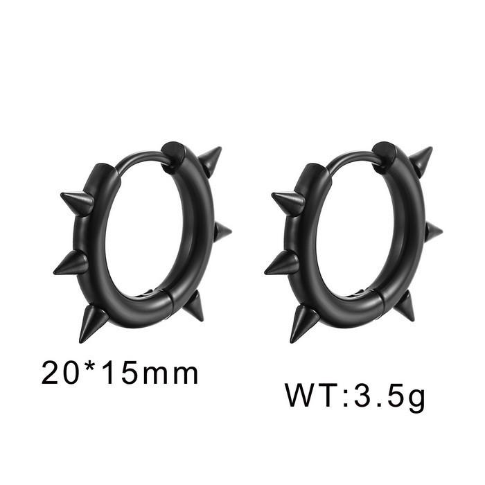 Korean Style Stainless Steel Möbius Earrings - Trendy Cone & Round Ear Cuffs for Men and Women
