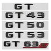 ABS Chrome Glossy Black Letters Car Rear Trunk Badge Logo Emblem For Mercedes-Benz GT GT43 GT50 GT53 GT63S C190 Auto Accessories PL1