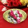 Handmade Brass Puja Thali with Floral Embossed Design | Bhog Plate for Pooja Mandir | Puja Essentials for Home Mandir – 4.41 Inch