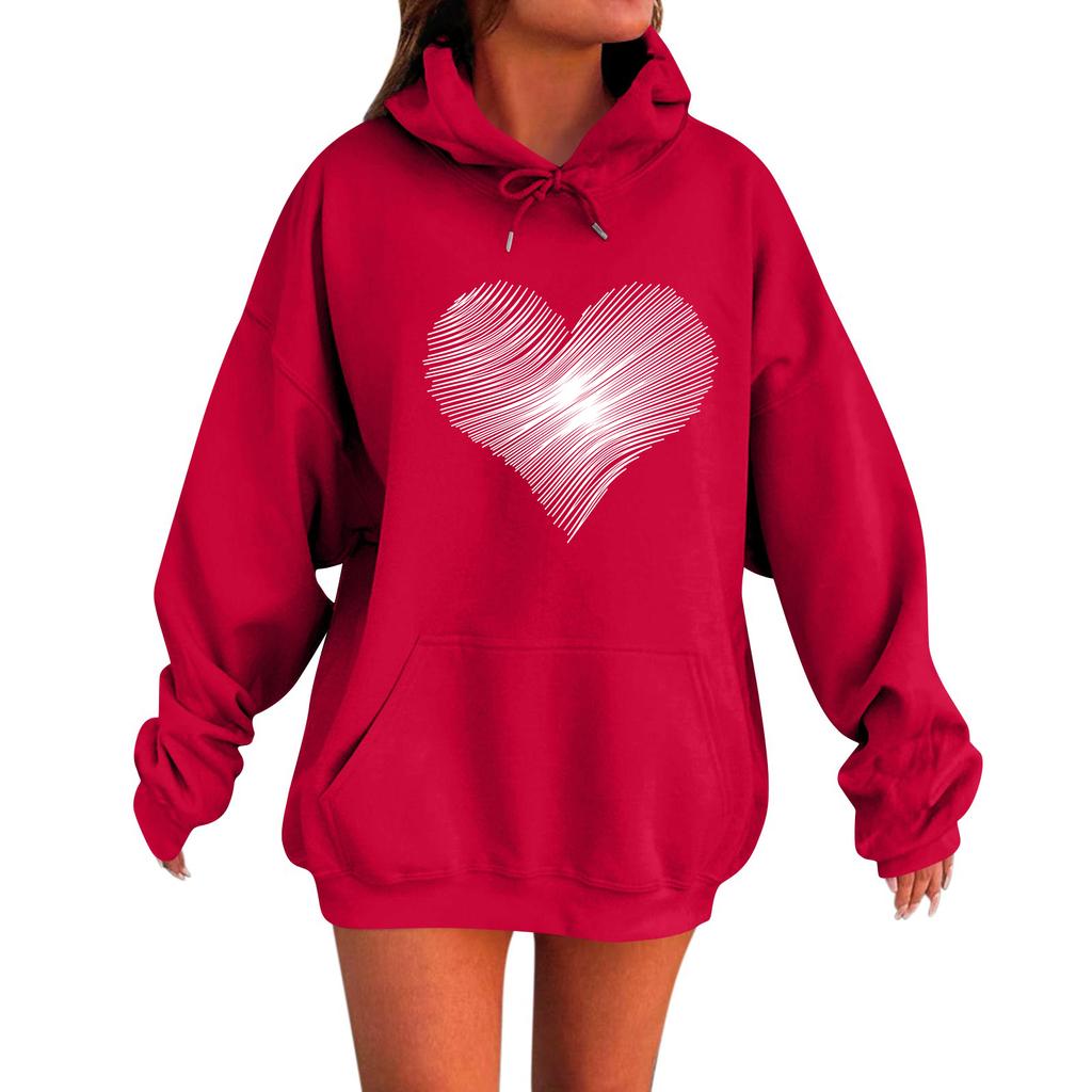 Women's Loose Comfortable Casual Fashion Character Printed Hooded Long Sleeve Sweatshirt