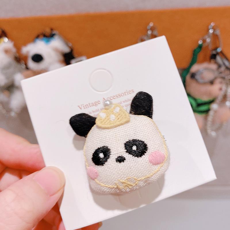 Urocze materiałowe grzybki spinki do włosów dla dzieci dziewczynek klips do włosów opaska spinki akcesoria wsuwka nakrycie głowy ozdoba głowy