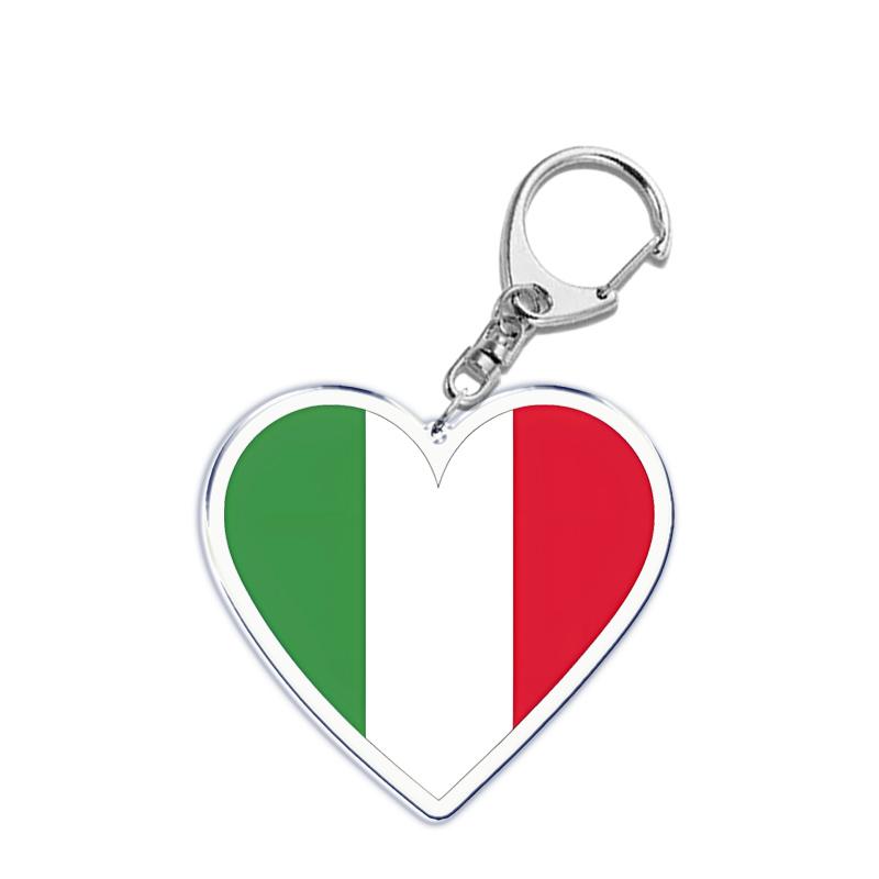 France Scotland Germany Country Love Heart Keychains Ring for Accessories Bag Pendant Key Chain Llaveros Ewelry Fans Gifts