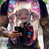 Men's Anime Print Shirt - Relaxed crew neck, short sleeves,  machine washable - suitable for all seasons