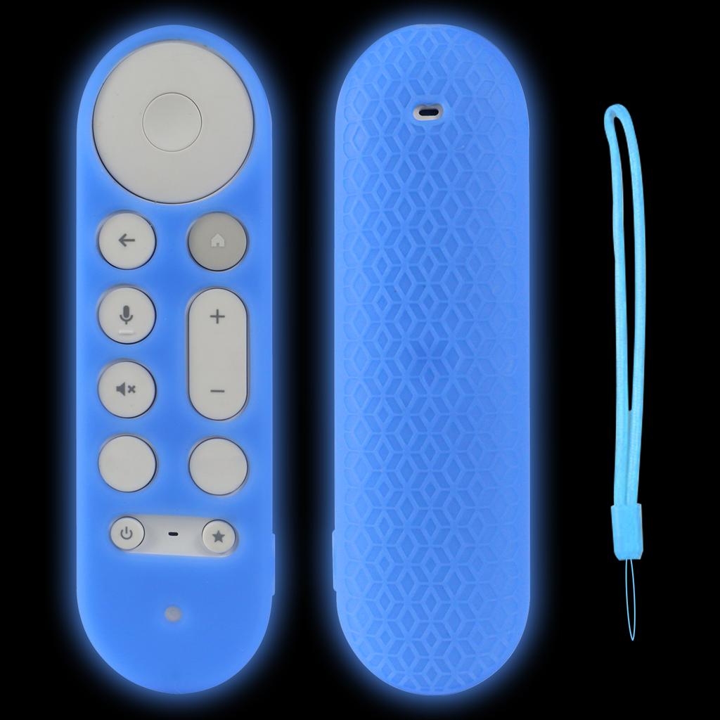 For Google TV Streamer Voice Remote Silicone Case TV Accessories Remote Control Protective Cover with Strap