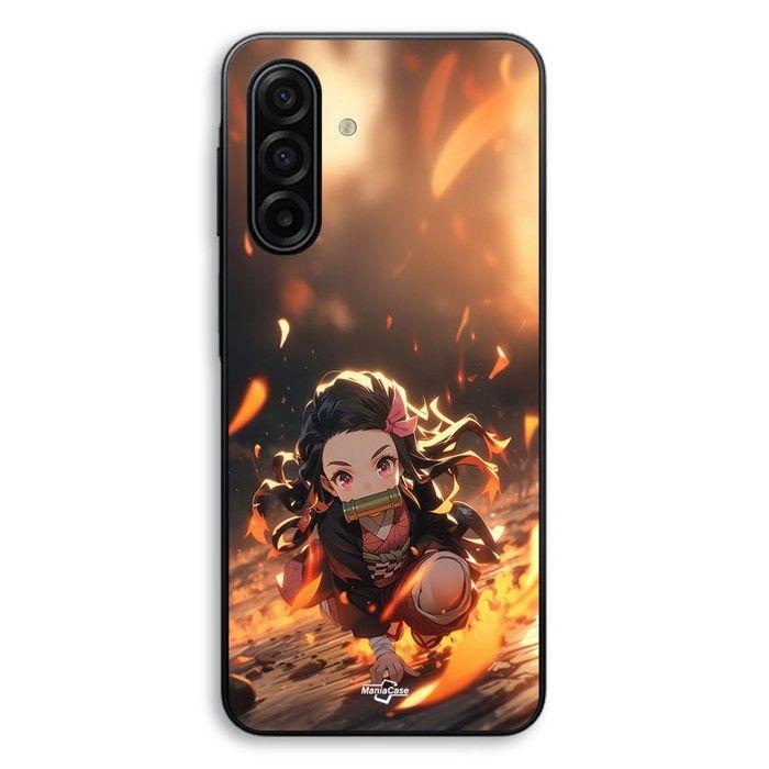 Cover Per Samsung Galaxy A17 Demon Slayer Nezuko 3D art anime Manga Maniacase nero
