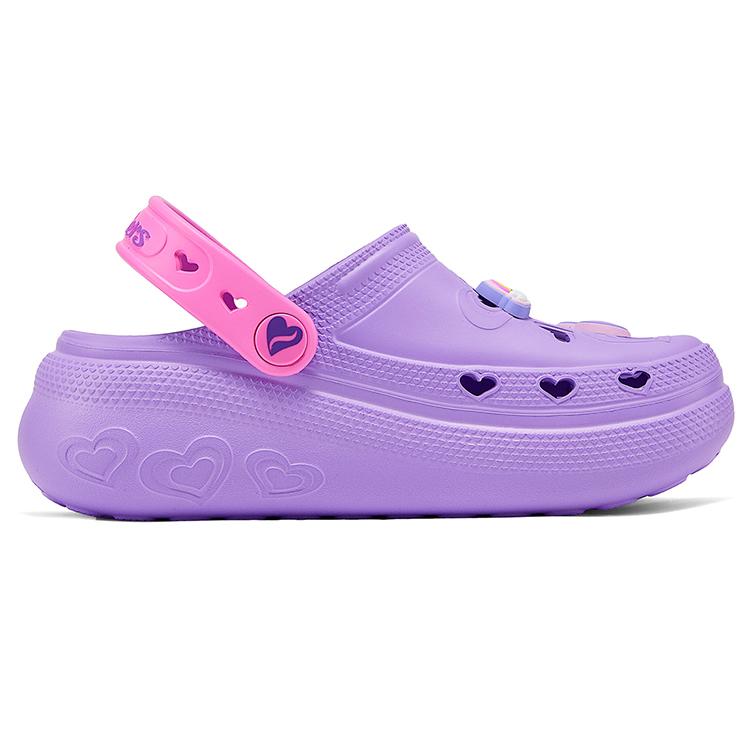 Skechers Kids Slip-On Sports Casual Easy Wear Bubble Shoes Beach Shoes Durable Breathable Non-Slip Low-Top Sandals Kids sandals Lavender 308104L-LAV
