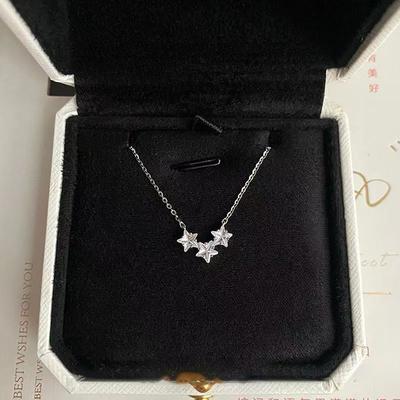 Collana a Stella per Donna con Design di Nicchia e alla Moda Ciondolo in Moissanite Catena alla Clavicola Stile Nuovo Giapponese e Coreano