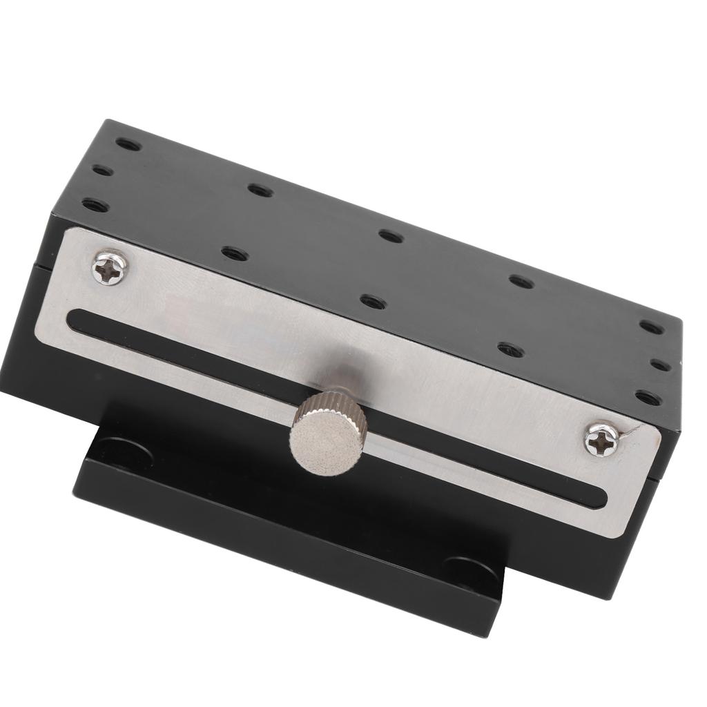 SEMCID-90T Linear Slide Manual X Axis Dovetail Trough Rack Pinion Stage Accuracy Manual Fine‑Tune Platform 90*40mm