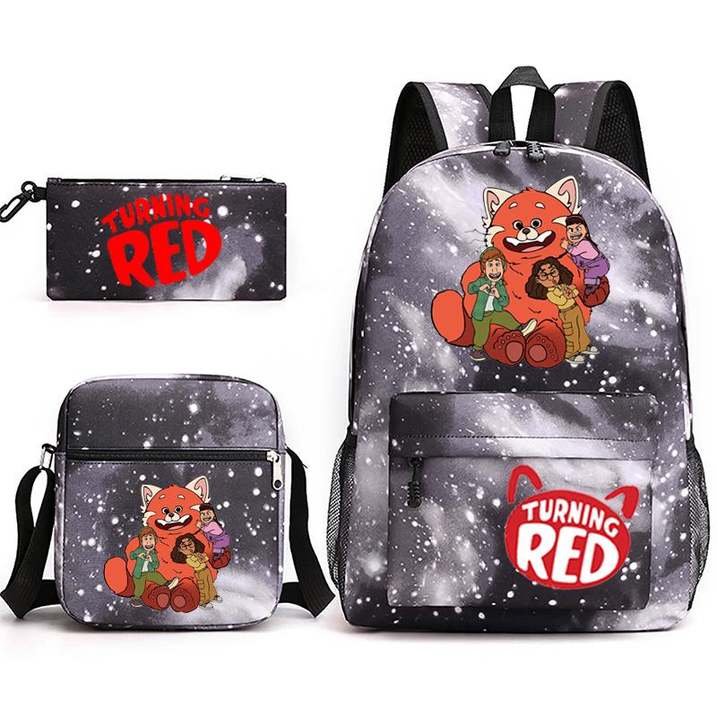 3-delige Schoolrugzakset voor Studenten Grote Capaciteit Oxford Stof Schooltas met Schouderband en Etui 3-piece school bag set