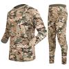 Conjunto de Roupa Íntima de Ciclismo Camuflada Tática de Lã para Homens