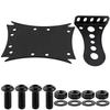 Motorcycle Retro Side Mount License Plate Holder Bracket - Aluminum Alloy, Universal Fit (22*13*6cm) (Black)