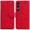 For Sony Xperia 1 VII Case Solid Color Leather Wallet Phone Cover