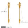 Yori Hot Style Stainless Steel Snake Tassel Drop Dangle Earrings Fashion Trendy Waterproof Daily Jewelry Gift
