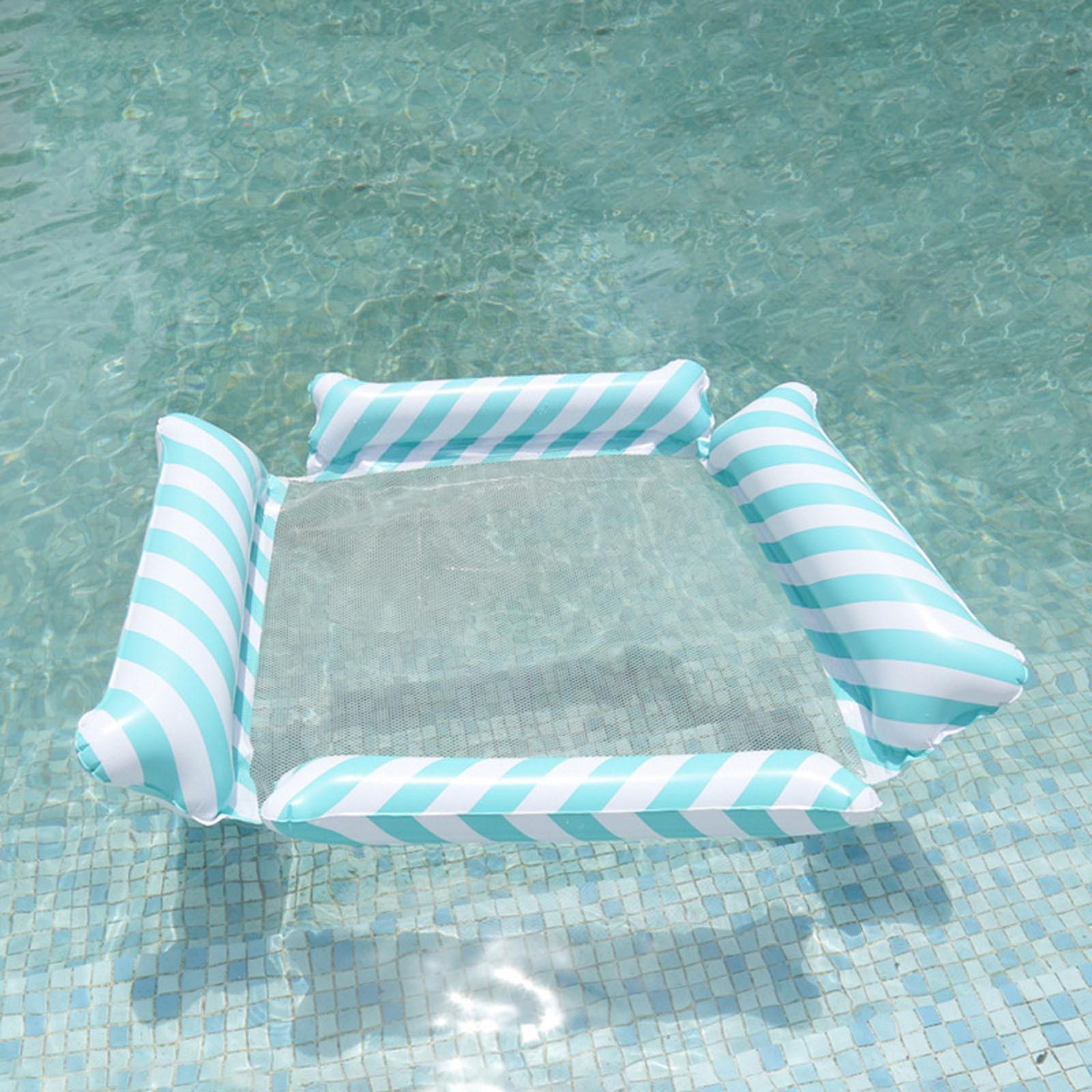 

Inflatable Pool Float with Breathable Mesh Center Foldable Air Lounger for Swimming Pool Water Relaxation and Outdoor Use